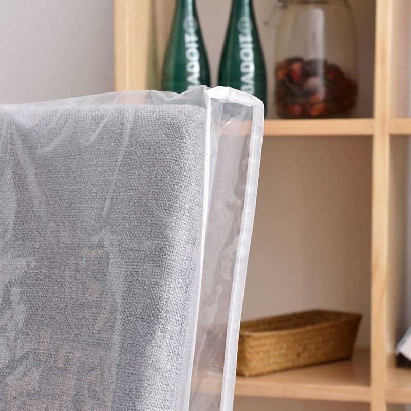 BELOTREE Plastic Chair Covers for Dining Room, Waterproof PVC Clear