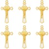 Jiali Q 12 Pack St Benedict Catholic Pendants, Gold Enamel