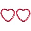 Munkees Carabiner Heart Heart Shaped Carabiner Hook Key Pendant, Multipurpose,