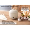 Ceramic Garlic Keeper,Garlic Storage with Lid,Garlic Holder,Beige,Small