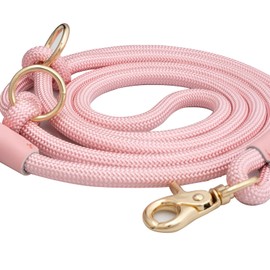 Multifunctional 7FT Hands Free Crossbody Nylon Rope Dog Leash, 2 Snap Hooks Dog Leash Hands Free for All Breeds