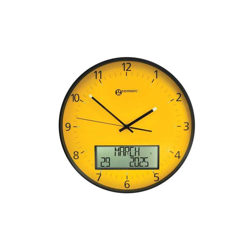 Geemarc Large Analogue Clock with Full Date and Time on
