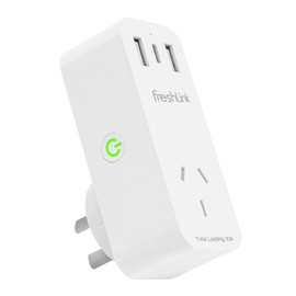 Smart Plug 10A FreshLink Smart Indoor Socket Wi-Fi Bluetooth with Remote Control,Timer, Energy Monitoring, Compatible with Alexa & Google Home, SAA Certified, 2.4GHz WiFi Only (USB -1 Pack)