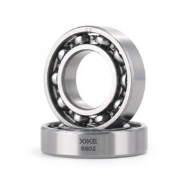 XiKe 2 x 6902 C3 ball bearings, 15 x 28 x 7 mm, open and chrome steel, suitable for DIY, cars, motorcycles, ATV, transmission, engine, CNC, industry, agriculture, technology, garden machines.