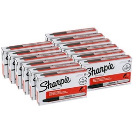 SAN30001 - Sharpie Permanent Fine Point Marker 12 Pack/144 Markers