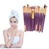 Baluue 15-Piece Professional Makeup Brush Set Nylon Bristles for Women