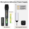 voijump Wireless Microphone, Handheld UHF Dual Metal Cordless Dynamic Mic