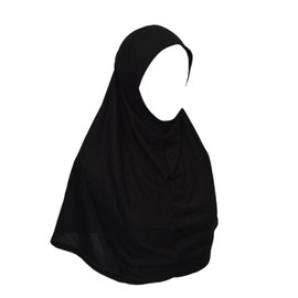 Oriental Trade Ninja Under Scarf Hijab, Plain Cotton Turlu, 40 x 43 cm, Machine Washable (Black, Small)