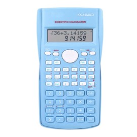 KK-82MS-D Portable Scientific Calculator Engineering Scientific Functional Calculator with 240 Functions Two-Line Display for Back to School Supplies Students Teachers Business Office Home(Blue)