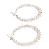 5 Pair Silver Hoop Earrings Retro Simple Lightweight Zinc Alloy