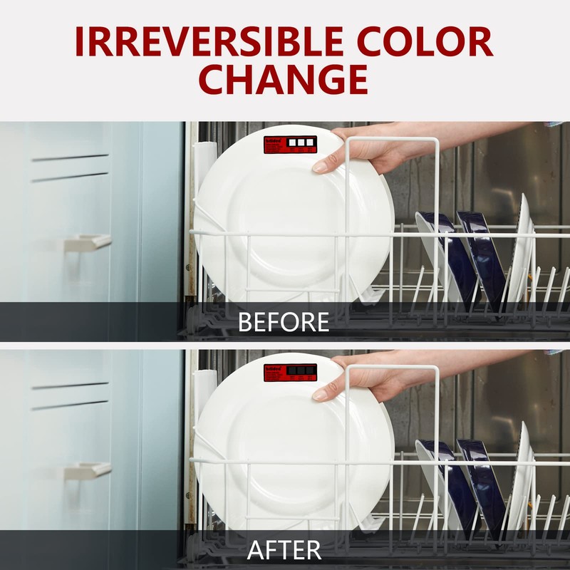 Dishwasher Temperature Labels, Briidea Temperature Label for Dishwashers, 3-Temp 160°F/71℃,