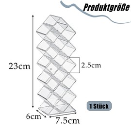 Lipstick Organiser, 16 Sections Lipstick Organiser, Transparent Lip Gloss Box, Make Up Organiser Combined in a Lipstick Box, Suitable for Use in Bathroom and Chest of Drawers, Cosmetic Organiser