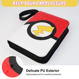 Card Binder for Trading Card, 4-Pocket Card Holder Book with 60 Removable Sleeves, Card Folder 480 Cards Capacity