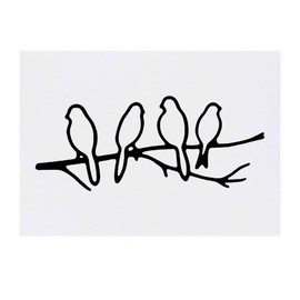 'Birds On A Branch' Temporary Tattoo - Water Resistant, Skin-Safe, Non-Toxic Transfer (TO00028781)