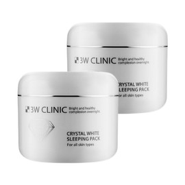3W night 1 pack per day effect night care moisturizing sleeping pack crystal white 100ml 2pcs / 3W 나이트 1일1팩효과 야간케어 보습 수면팩 크리스탈 화이트 100ml 2개