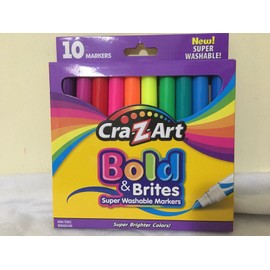 Cra-Z-Art Bold & Brites Super Washable Markers 10 Markers New