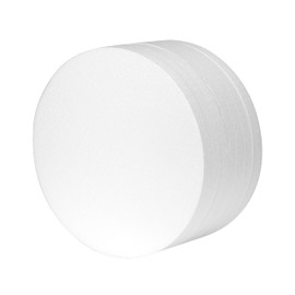 Crafare 13.6 Inch Large Foam Circles for Crafts 7 Pack 1 Inch Thick Round Polystyrene Discs White for Wedding Holiday Modeling Sculpting School DIY Projects