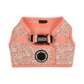 Puppia Kealoha Dog Vest Harness B (Step-in) Fashionable Flower Pattern Spring Summer Harness for Small and Medium Dogs, Pink, Large