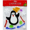 Set of 6 x Christmas Xmas Window Gel Jelly Stickers
