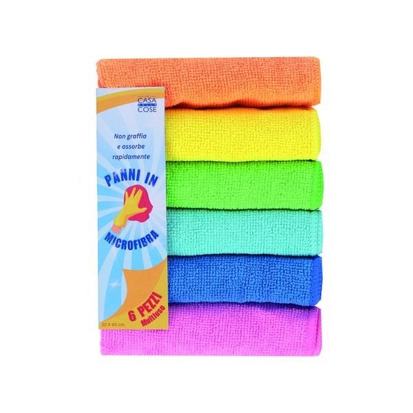 LA CASA DELLE COSE Microfibre Cleaning Cloth (Pack of 6),