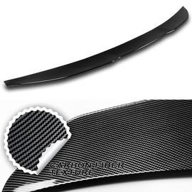 RACING9SPEED W-Power Trunk Spoiler Wing Lid Rear Tail Lip ABS V-Style Fit for 2011-2014 Hyundai Sonata, Car Mods Exterior Accessories, Automotive Body Kit Replacement Parts Assembly (Carbon Painted)