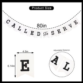 Called To Serve Banner - Lds Mission Call Theme Party Decoration, Mission Farewell Garland, Back To School Party Black Glitter, Missionary Calling Party Supplies