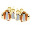 Fish Earrings 925 Sterling Silver with Gold Plating