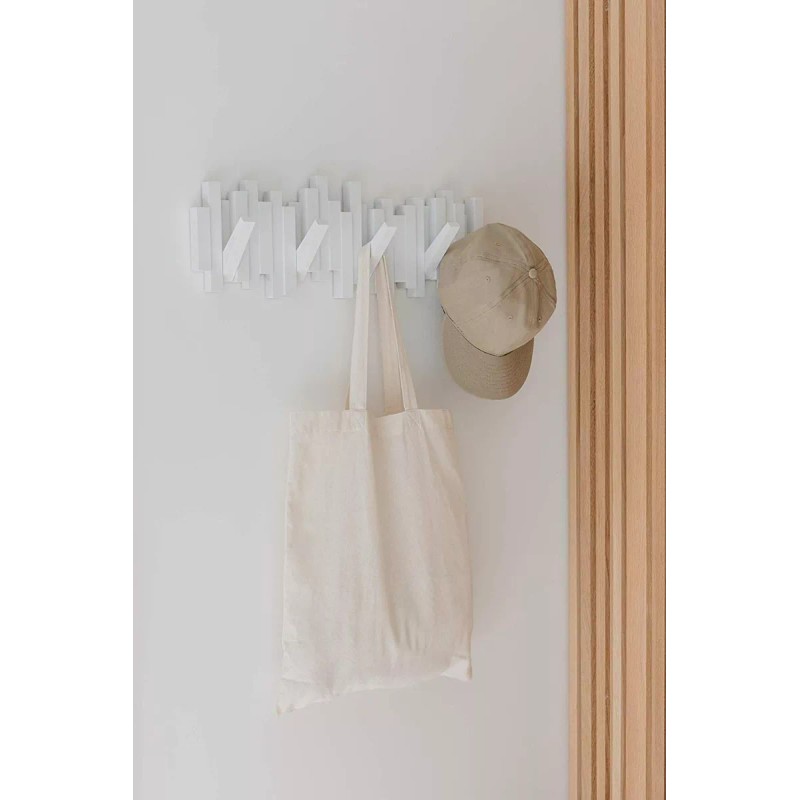 Umba Perchero Colgador Con 5 Ganchos Abatibles Color Blanco