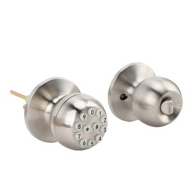 Door Knob with Keypad, Electronic Keyless Entry Door Lock for Front Door, Easy to Instal Digital Keypad Door Lock with 2 Keys for Home, Office, Bedroom, Hotel, Apartment, Garage