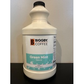 BIGGBY COFFEE GREEN MINT SYRUP UNOPENED BRAND NEW 64 OZ