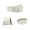 CT COTIM COYIN Women's Elegant Pearl Buckle Leather Belts for