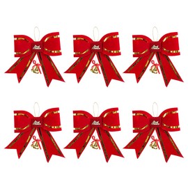 Skystuff Christmas Bow Red Decorations for Tree, Christmas Tree Bow Red Bows for Xmas Tree Home Christmas Party Decor (Red)