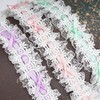 SEWVIVD 1.5 Inch Wide 3 Yards Pleated Ruffle Lace Trim