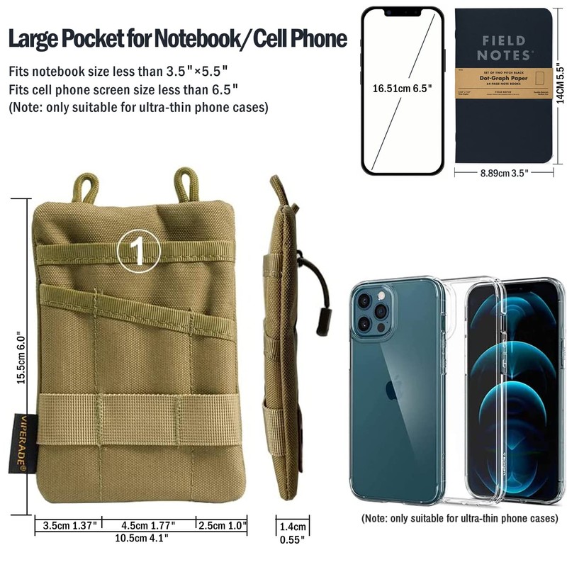 VIPERADE VE1 Pocket Organizer, Tool Pocket Organizer for Men, Pocket