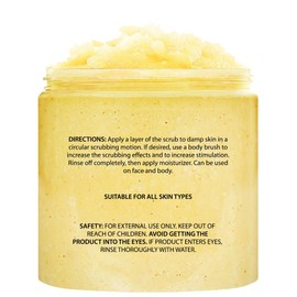 Brooklyn Botany Brooklyn Botany Dead Sea Salt and Sweet Orange Body Scrub - Moisturizing and Exfoliating Body, Face, Hand, Foot Scrub - Fights Stretch Marks, Fine Lines, Wrinkles - Great Gifts for Women & Men - 10 oz