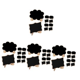 Operitacx 4 Sätze Mini-tafelschild Etikett Vorratsregal Küche Decor Tafelstift Zeichen Für Tischnummern Hochzeitsgeschenk Hochzeitsdeko Kreidetafel Schild Visionstafel Holz 10 Stücke * 4
