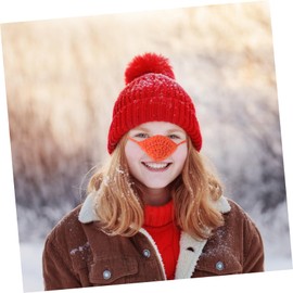 Ipetboom Nose Warmer Handmade Wool Mask Antifreeze Nasal Protection for Outdoor Activities Unisex Breathable Design Orange for Skiing Running and Cold Weather