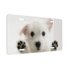 Westie Dog License Plate Frame for Car Universal, Aluminum Car