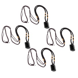 Zerone Collar De Turmalina, 4 Colgantes Negros De Turmalina, Collar De Turmalina, Amuleto De Piedra Eléctrica Ajustable De 9,8-12,6 Pulgadas