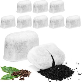 10pcs Activated Charcoal Water Filter Replacement for Delonghi Espresso Machine COM530M, COM532M, BCO430 and More | Compatible 7313285779 Delonghi Filter Replacement Accessories