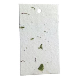 Of The Earth Handmade Paper - Wildflower Seed Paper Hang Tag with Petals and Seeds - 3" x 2" - Set of 96 (03s Swiss Chard)