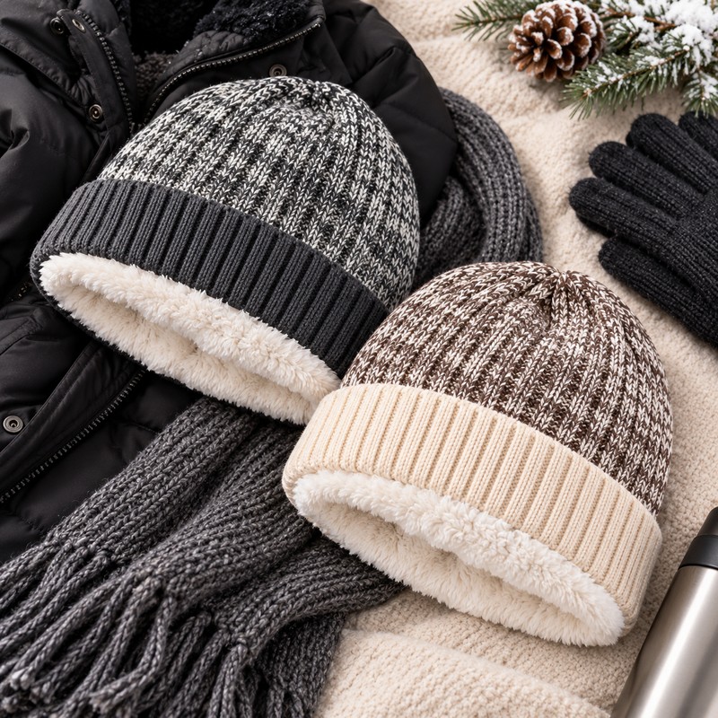 Unisex Winter Knit Beanie for Men & Women – Warm