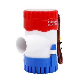 YQMIGU Island Otter Beach 1100 GPH Bilge Pump, Small Size, Portable,12V Battery Operated, Non Submersible Water Pump, Suitable For Most Floating Boats,Watering And Irrigation