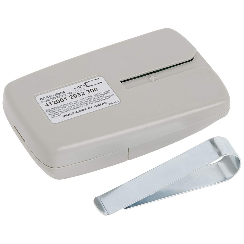 Linear MCS412001 Multi-Code 2-Channel Visor Transmitter, Original Version,Soft Gray