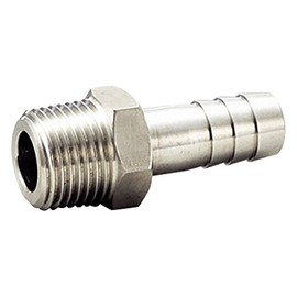 Flowbal Hose Nipple Stainless Steel Threaded Fitting VHN-0414 1/2x14