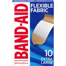Band-Aid Adhesive Bandages Flexible Fabric, Extra Large, 10 Count