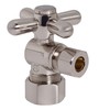 Westbrass D105BX-07 1/4-Turn Cross Handle Angle Stop Shut Off Valve,