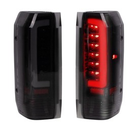 TRQ Rear Tail Lights Set Compatible with 1990-1996 Ford Bronco F-150 1990-1997 F-250 1997 F-250 HD F-350 FO2800106 FO2801105