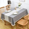 Yofori Heavy Duty Cotton Blend Tablecloth for Rectangular Tables Solid