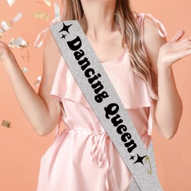 Dancing Queen Sash Disco Bachelorette Party Decorations - Mamma Mia Party Decorations, Birthday Party Decorations, You're The Dancing Queen Bachelorette Party Decorations